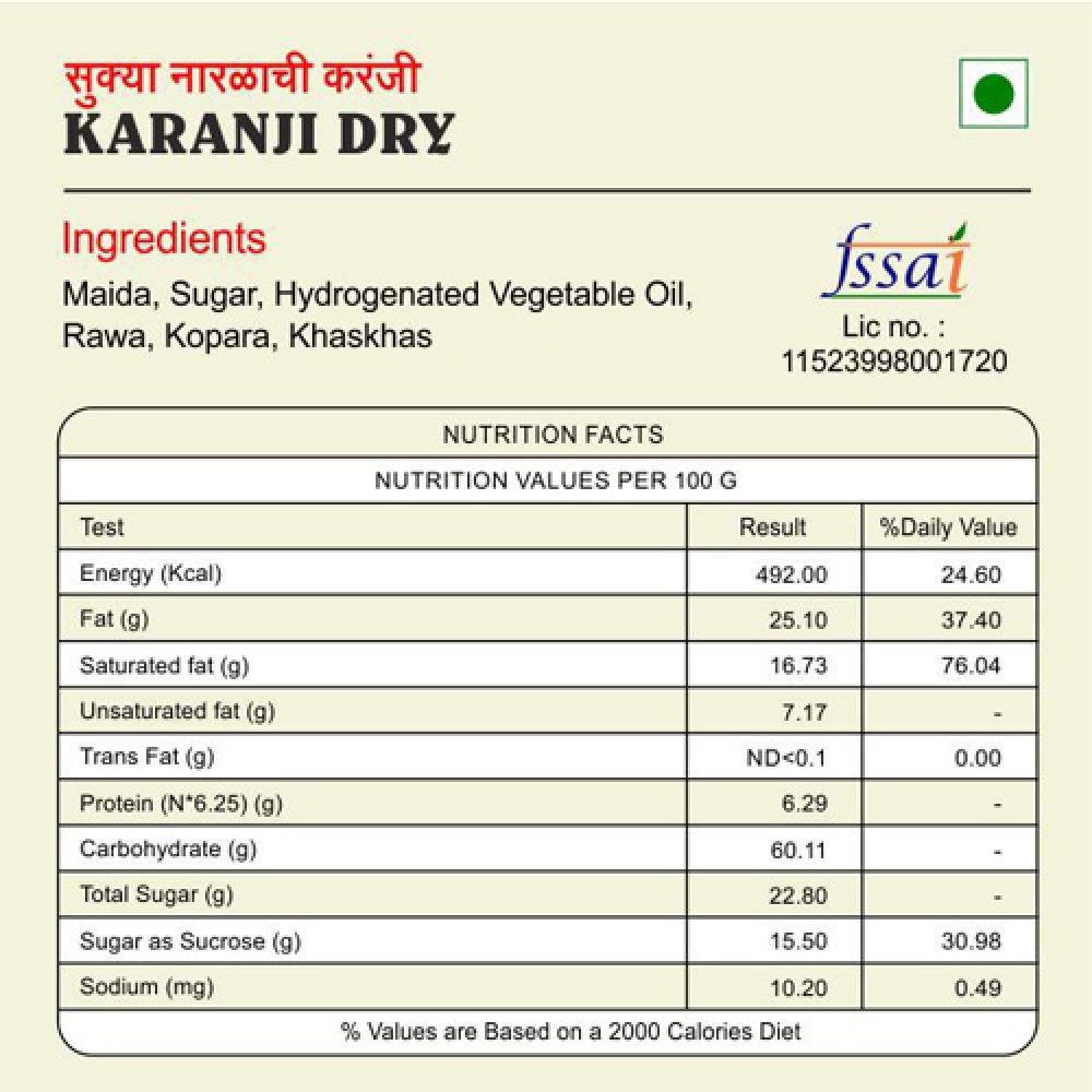 Dry Coconut Karanji / ﻿सुक्या खोबऱ्याची करंजी