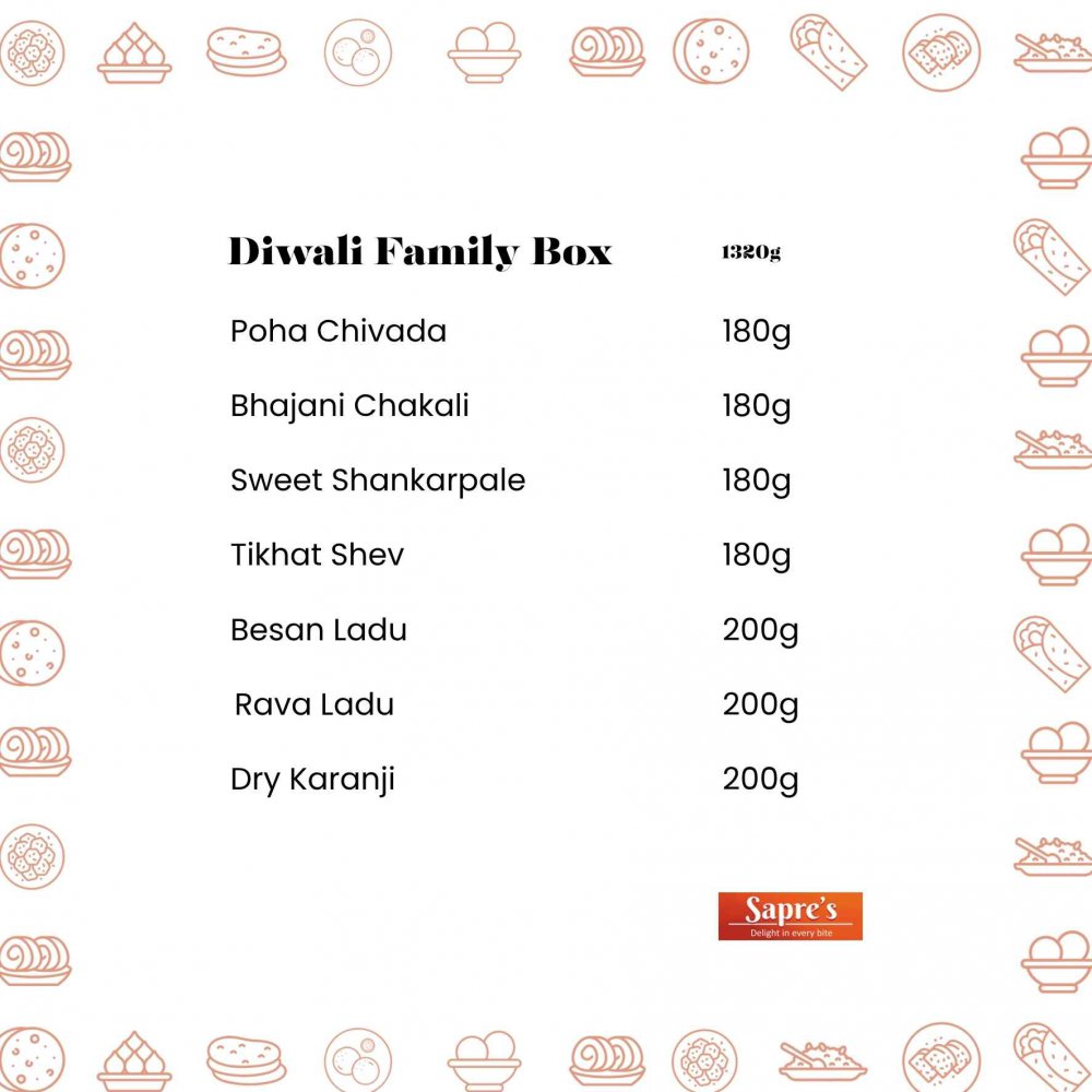 Faral Family Box (7-in-1) 1320g | For Families | Sweet & Spicy Mix Snacks